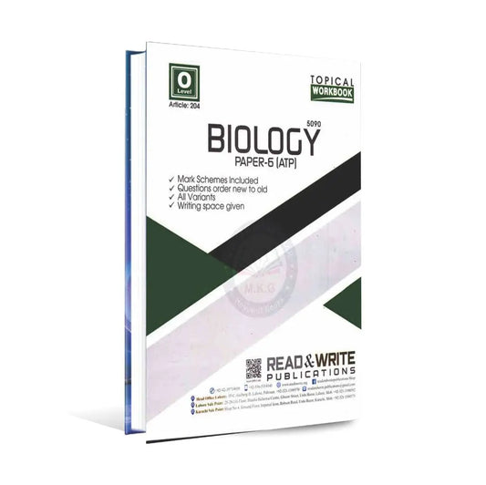 O Level Biology 5090 Paper 6 ATP Book by Read and Write Publications Multan Kitab Ghar