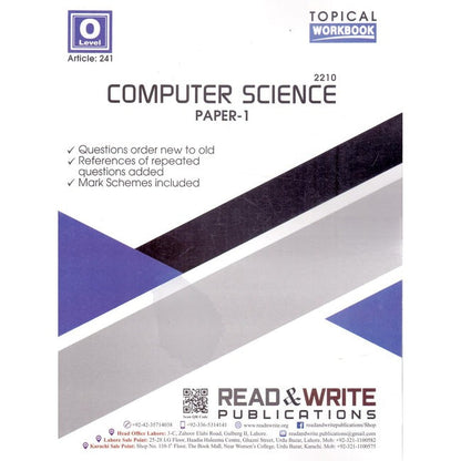 O Level Computer Science 2210 Paper 1 Book by Read & Write Multan Kitab Ghar