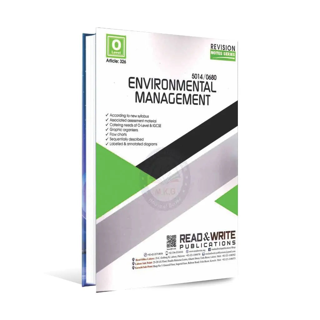 O-Level Environmental Management 5014/0680 Workbook – Read & Write Multan Kitab Ghar