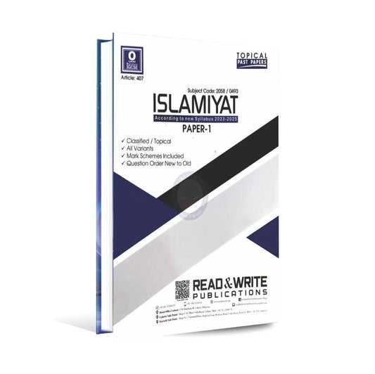 O Level Islamiyat 2058/0493 paper-1 topical past papers book By Read Write Multan Kitab Ghar