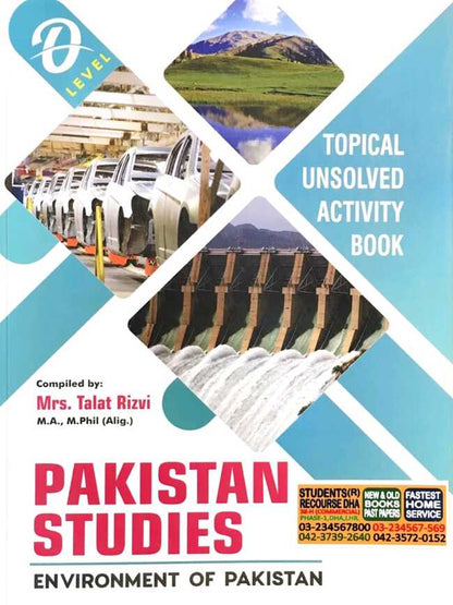 O level Pakistan Studies Book by Mrs. Talat Rizvi Multan Kitab Ghar