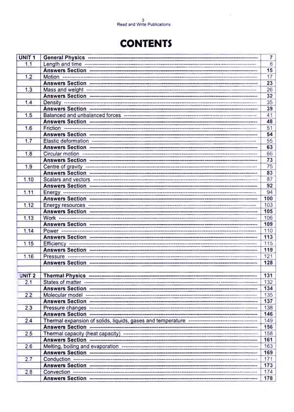 O Level Physics 5054 Paper 1 Book by Read and Write Publications Multan Kitab Ghar