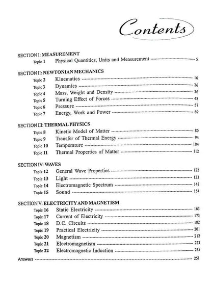 O Level Physics MCQ Hot Spots for Pre-Exam By Redspot Multan Kitab Ghar