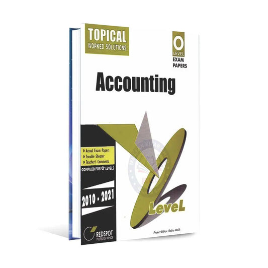 O level Accounting Exam Papers Topical Worked Solutions Book by Redspot Publishing Multan Kitab Ghar