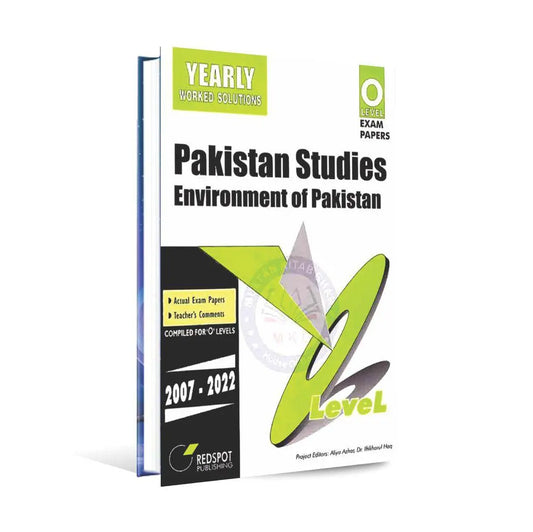 O level Pakistan Studies Environment of Pakistan Exam Papers Book 2007-2021 by Redspot Publishing Multan Kitab Ghar