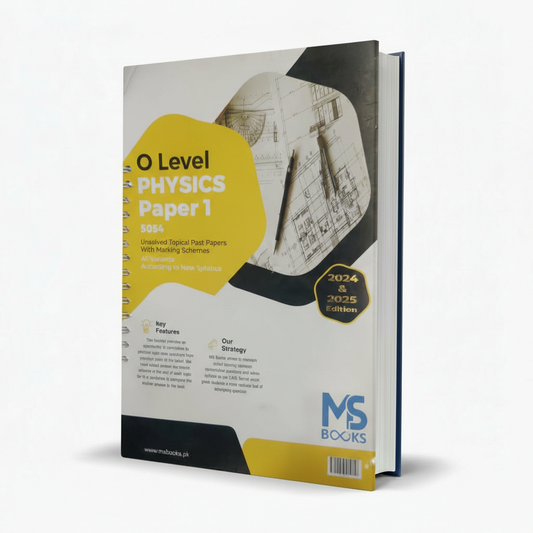 O Level Physics Paper 1 (5054) Unsolved Topical Past Papers by MS Books – Exam Practice Resource - MKG