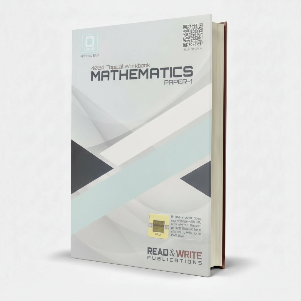 O level Mathematics 4024 Paper 1 Book Article 267 by Read and Write Publications - MKG