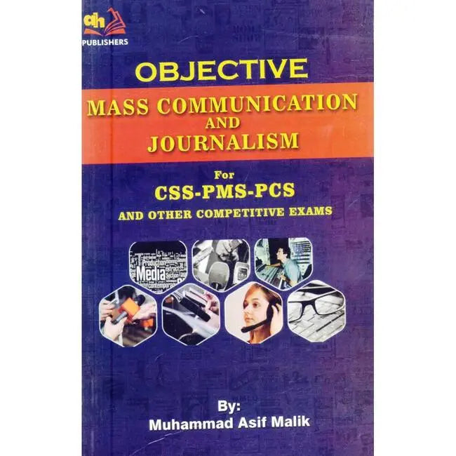 Objective Mass communication and Journalism MCQS Book for CSS PMS M Asif Malik Multan Kitab Ghar