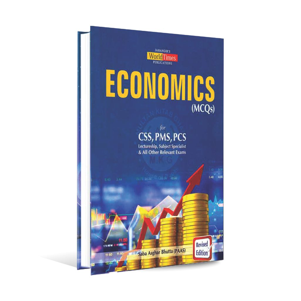 JWT Economics MCQS Book for CSS PMS PCS by Saba Asghar Bhutta Multan Kitab Ghar