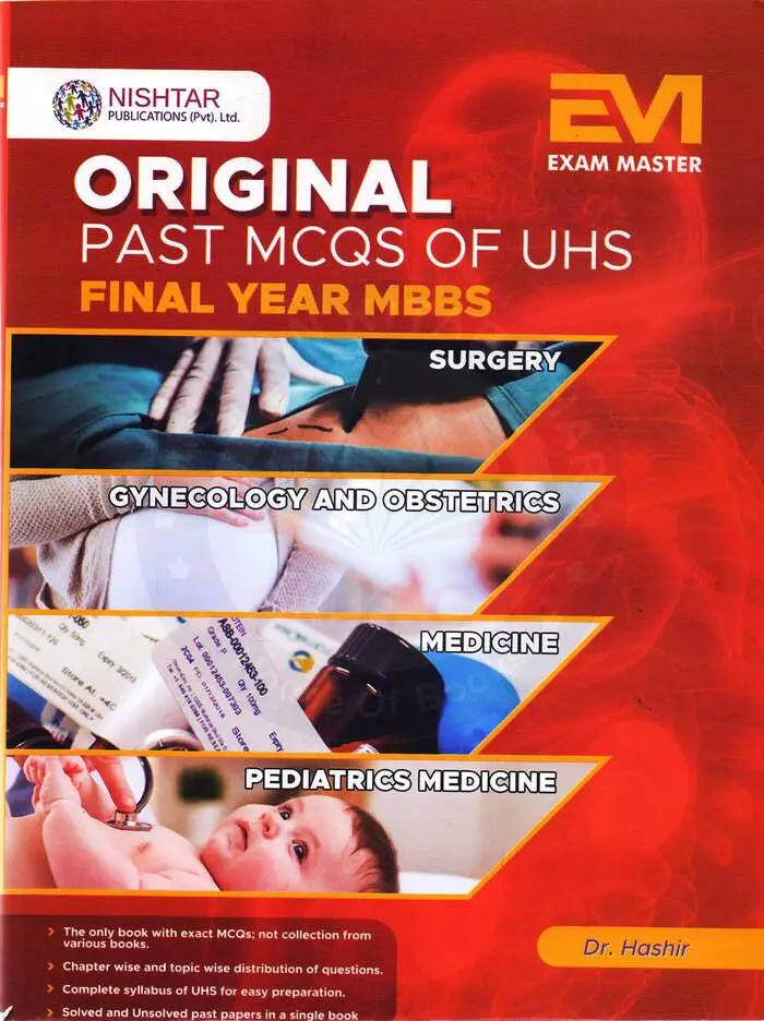 Original Past MCQs Of UHS Book For MBBS By Dr. Hashir Multan Kitab Ghar