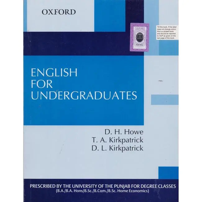 Oxford English for Undergraduates Book for Degree Classes by D.H Howe Multan Kitab Ghar