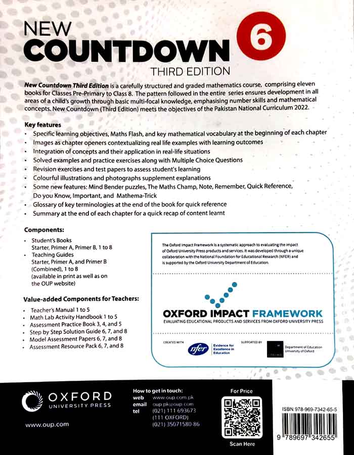 Oxford New Countdown Book 6 A Comprehensive Mathematics Series Third Edition