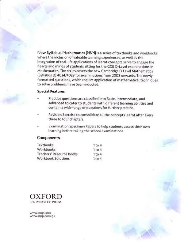 Oxford New Syllabus Mathematics Workbook 3 – 7th Edition