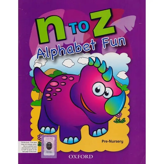 Oxford n To z Alphabet Fun Book For Pre-Nursery Multan Kitab Ghar