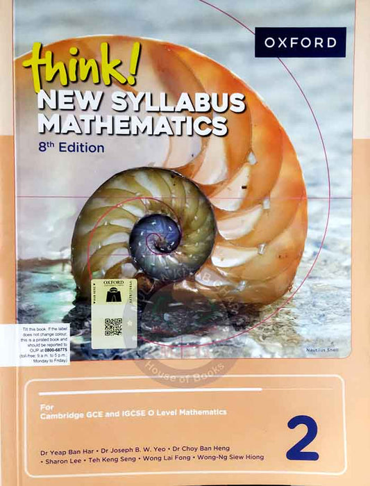 Oxford New Syllabus Mathematics 7th Edition Book 2 By Dr. Joseph Yeo - Multan Kitab Ghar