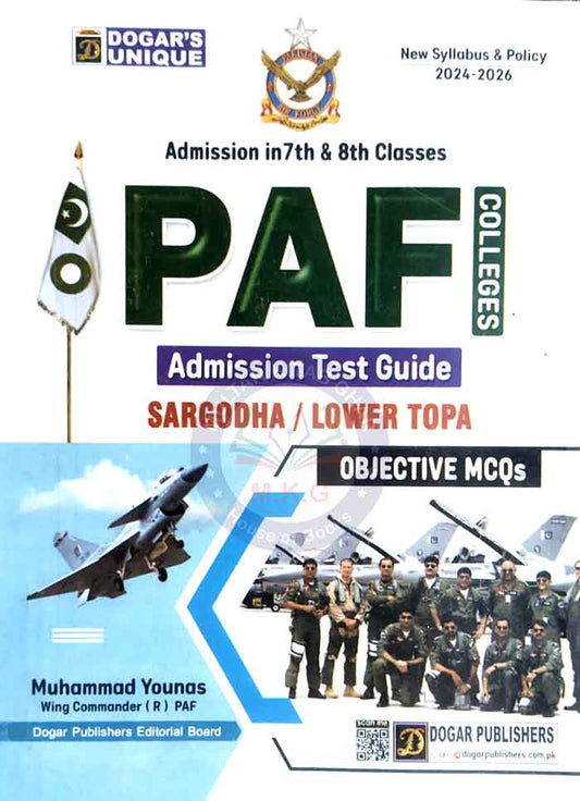 PAF Colleges Admission in 7,8 Class Guide by Dogar Publishers