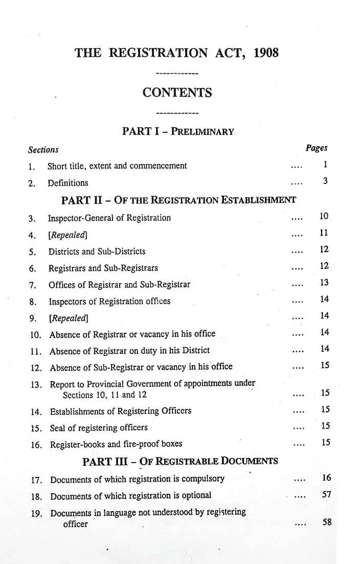 PLD The Registration ACT By Kameruddin Bin Abbas Multan Kitab Ghar