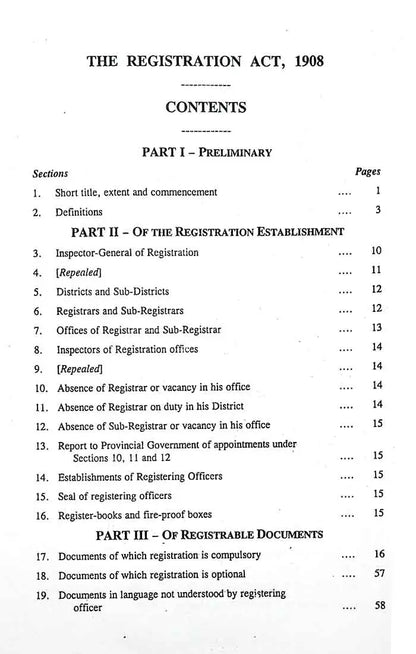 PLD The Registration ACT By Kameruddin Bin Abbas Multan Kitab Ghar