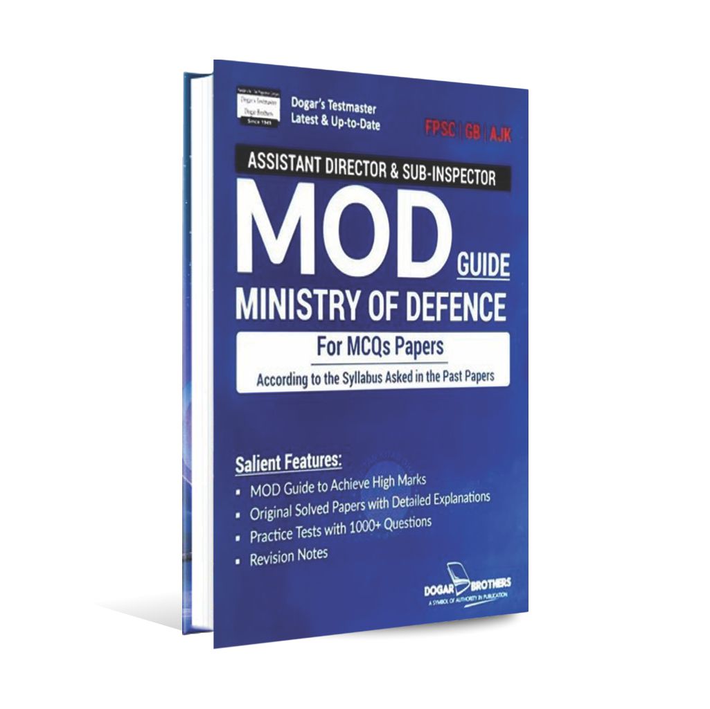 Assistant Director and Sub Inspector Ministry of Defense Guide by Dogar Brothers Multan Kitab Ghar