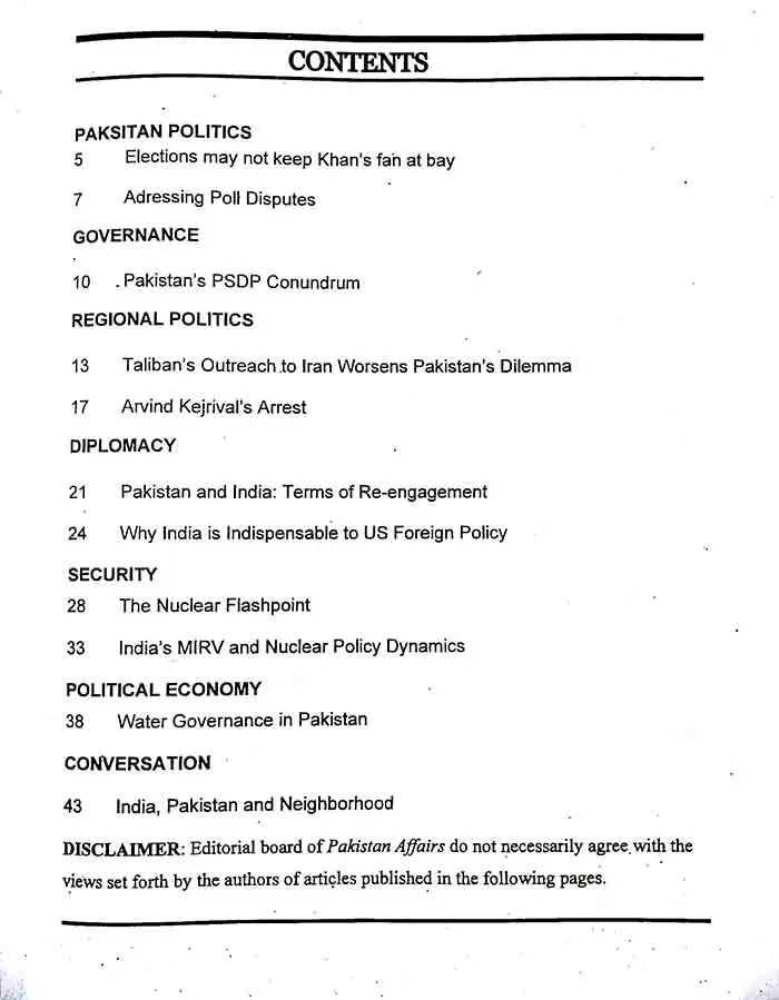 Pakistan Affairs Digest April 2024 Multan Kitab Ghar