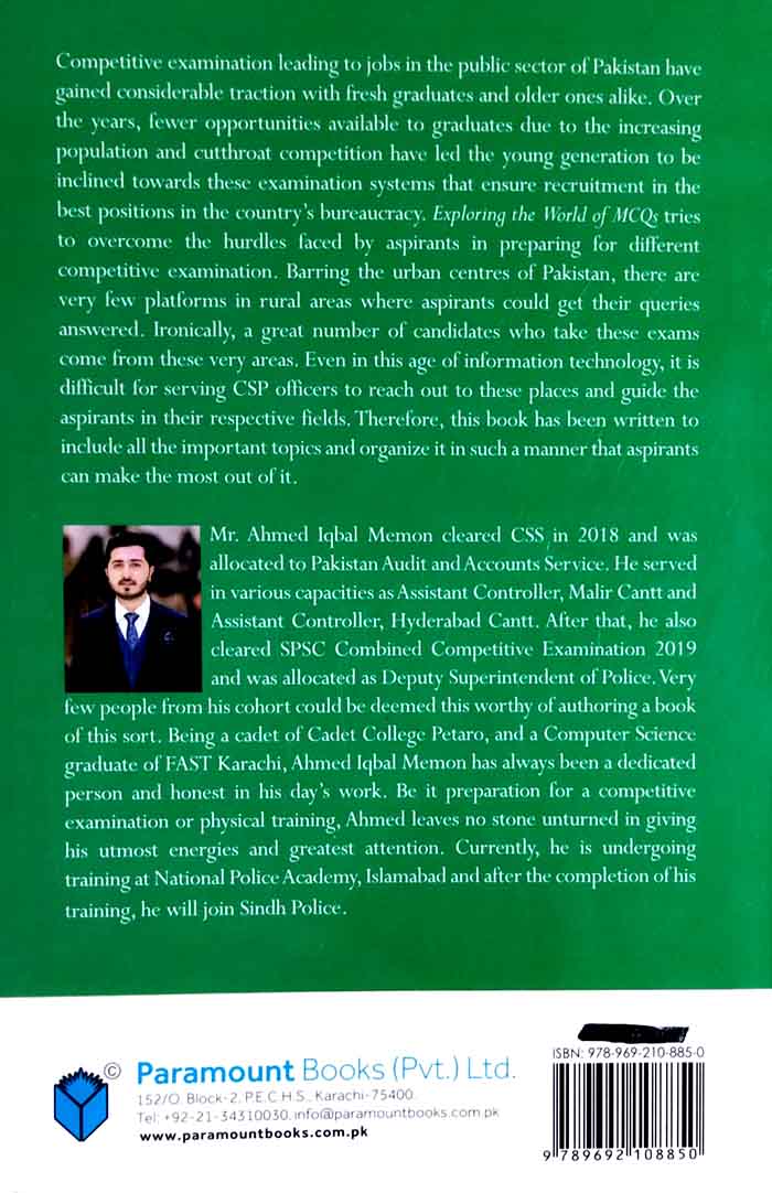 Paramount Competitive Examination Exploring the World of MCQs for CSS by Ahmed Iqbal Multan Kitab Ghar