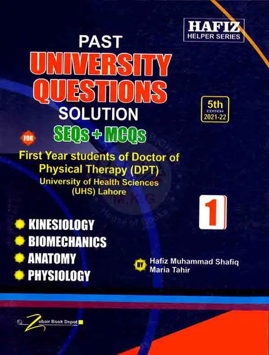 Past University Questions Solution Book For DPT By Maria Tahir Multan Kitab Ghar