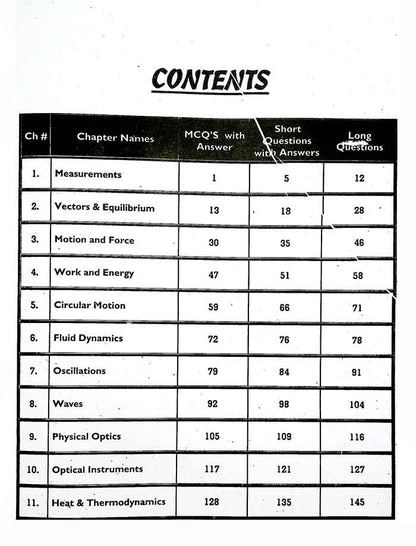 Azeem Physics Chapterwise Solved papers for class 11 by Azeem Academy Multan Kitab Ghar