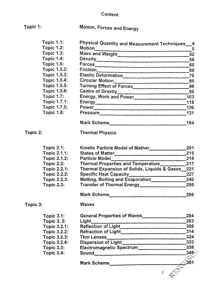 Physics Paper 2 Topical with Mark Scheme 2023-2025 Book By Abdul Hakeem Multan Kitab Ghar