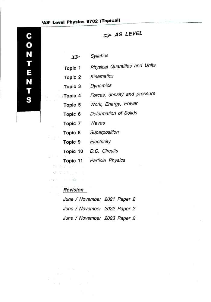 Redspot Physics (Topical Paper 2) Worked Solutions for AS Level  By Akhtar Mahmood