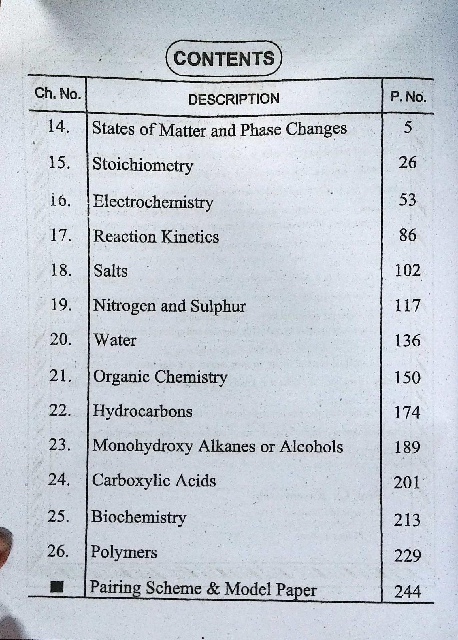Pilot Chemistry Book For Class 10th By Bahar Ali
