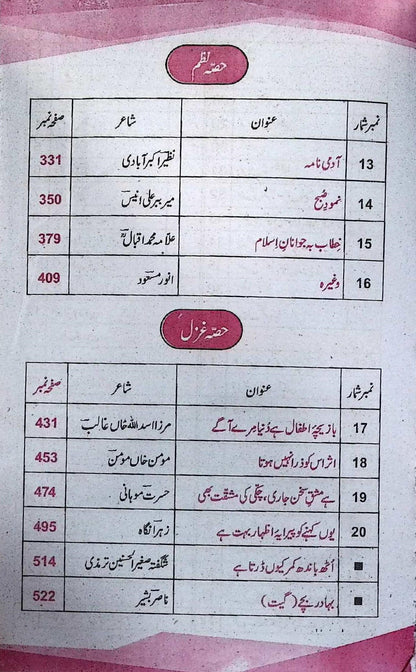 Pilot Super One Aina Urdu Lazmi Book For Class 10th