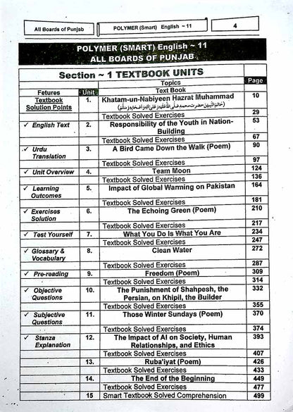 Polymer Concise English Class 11 – Complete Solution 2025, MKG