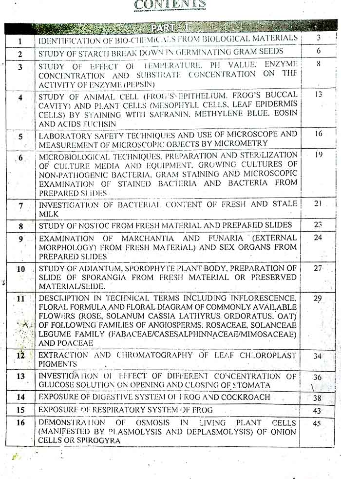 IB Series Biology Practical Note Book for F.Sc Part I II According to the New Curriculum of Punjab, Sindh, Azad Kashmir and Federal Board By Ibrahim Mukhtar Multan Kitab Ghar