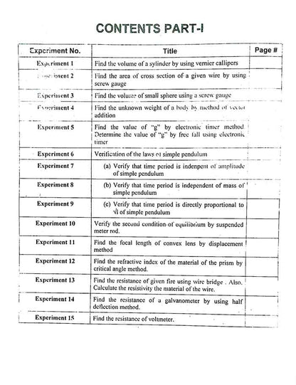 IB Series Physics Practical Note Book for F.Sc Part I II According to the New Curriculum of Punjab, Sindh, Azad Kashmir and Federal Board By Ibrahim Mukhtar Multan Kitab Ghar