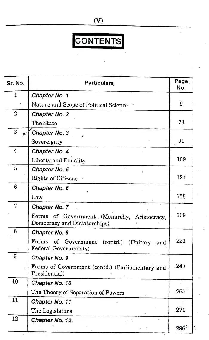 Principles of political Science Book by M Aslam Chaudhry Multan Kitab Ghar