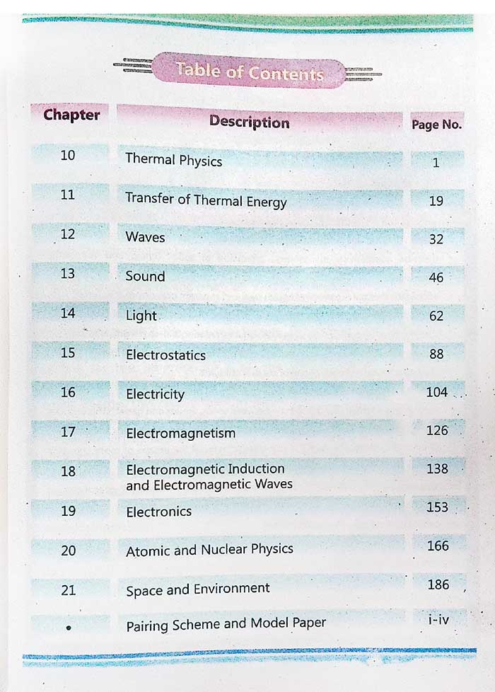 Punjab Board Physics Class 10 Textbook – PECTAA Official Latest Edition