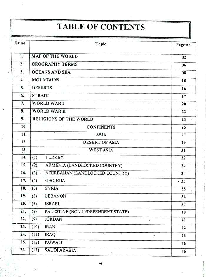 A Guide to World Geography General Knowledge for PPSC, FPSC, NTS by M Shahid Akbar Multan Kitab Ghar