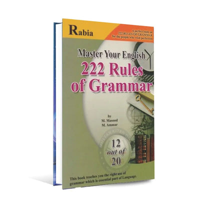 Rabia Master Your English 222 Rules of Grammar Book By Masood Multan Kitab Ghar