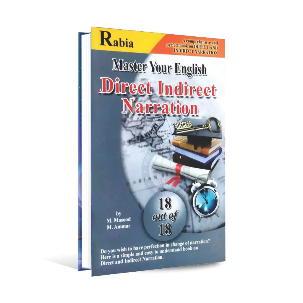 Rabia Master Your English Direct Indirect Narration Book By M. Masood Multan Kitab Ghar