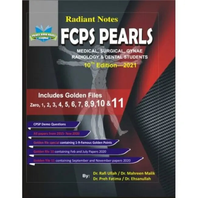 Radiant Notes 10th Edition for FCPS PEARLS And Medical Students By Rafi Ullah Multan Kitab Ghar