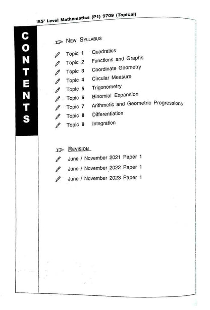 AS Level Topical Mathematics Paper 1