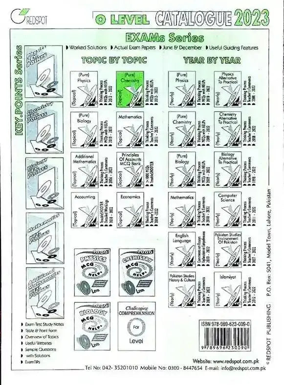 Redspot Pure Biology Topical Worked Solutions for O Level Exam Paper's By Zaheer Alam & Abiha Abbas