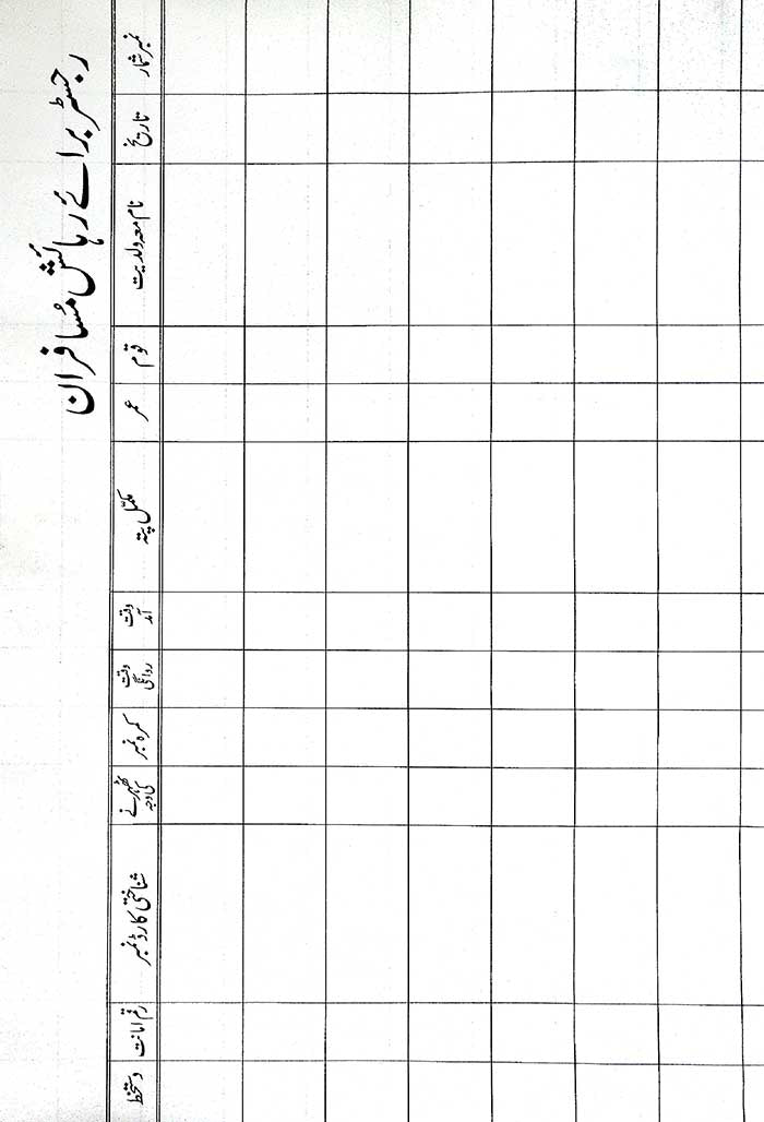 Rixel Rahish Mustatran Register No. 4 | Official Record Register
