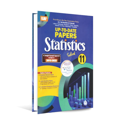 Ilmi up-to-date Statistics solved paper Book for 11th 2015-2024 Multan Kitab Ghar