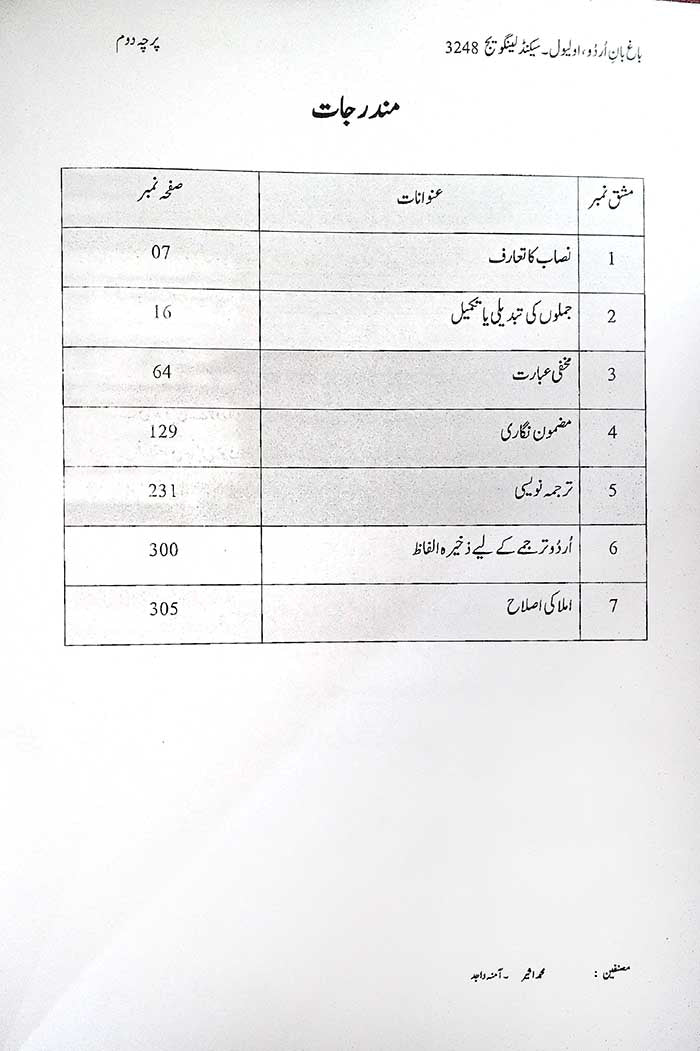 Sabd‑e‑Gull Cambridge O Level Baghban‑e‑Urdu Nisab B (3248) by Mohammad Aseer – O Level Urdu Literature & Language Guide