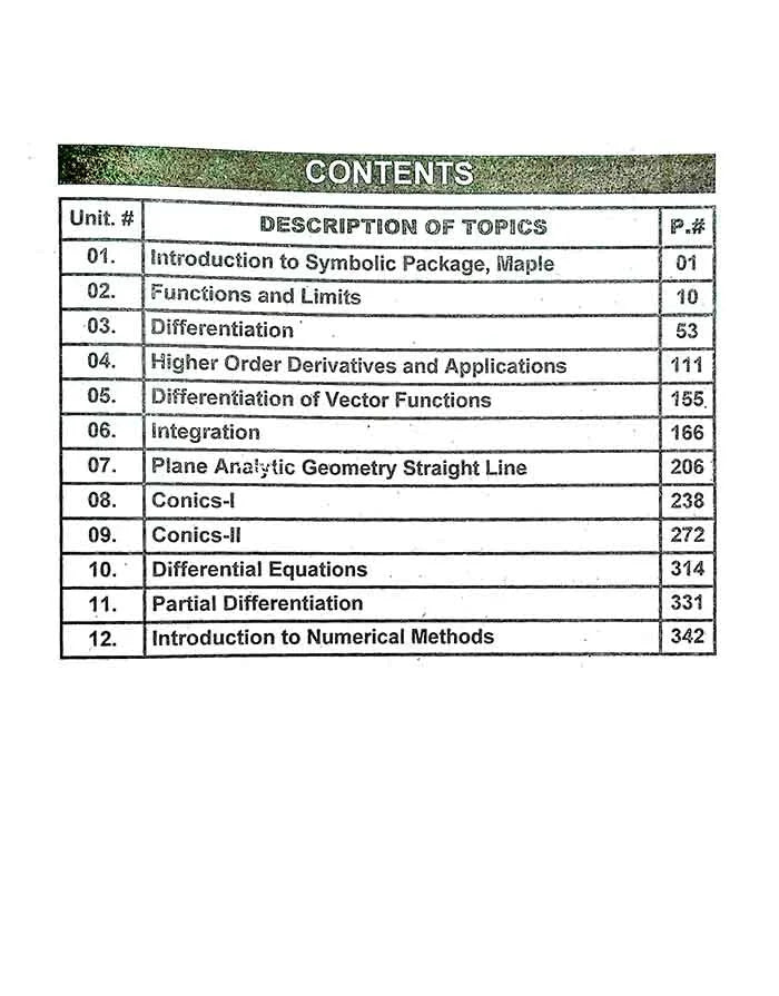 Scholar A Conceptual Approach to Mathematics Solutions Book for Class 12th for Federal-AJK Boards By T A Qureshi Multan Kitab Ghar