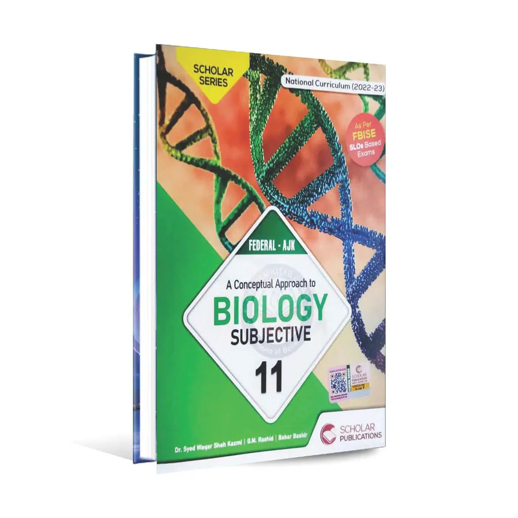 Scholar Federal Biology Subjective Book for Grade 11 By Dr Syed Waqar Shah Multan Kitab Ghar