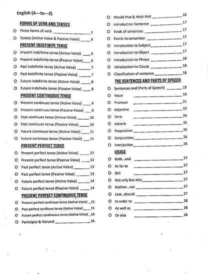 Short MCQs English Grammar Vocabulary for IELTS, Spoken English, CSS, PMS, PPCS, MDCAT and Essay Writing Multan Kitab Ghar