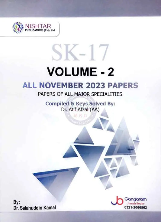 Sk-17 Volume-2 Papers of all Major Specialties compiled & Key Solved By Dr. Atif Afzal Nishtar Publications