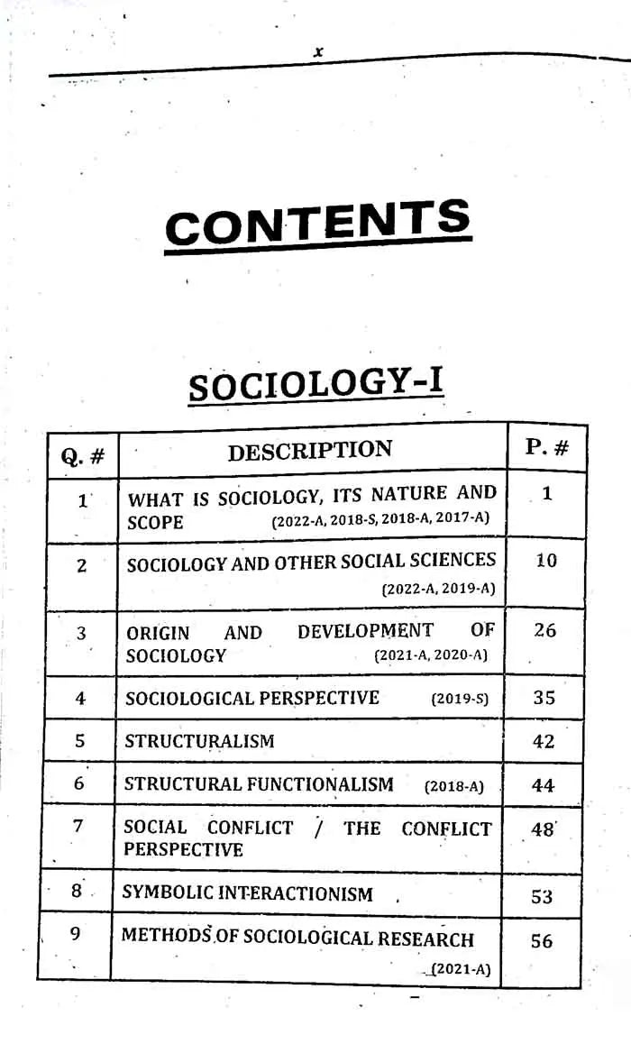 Sociology-I Book For LL.B Part 1 Paper 3 by M A Chaudhary Multan Kitab Ghar